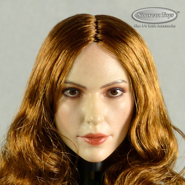 GAC Toys 1/6 Scale Female Caucasian Head Sculpt (Pale Suntan) With Rooted Auburn Hair